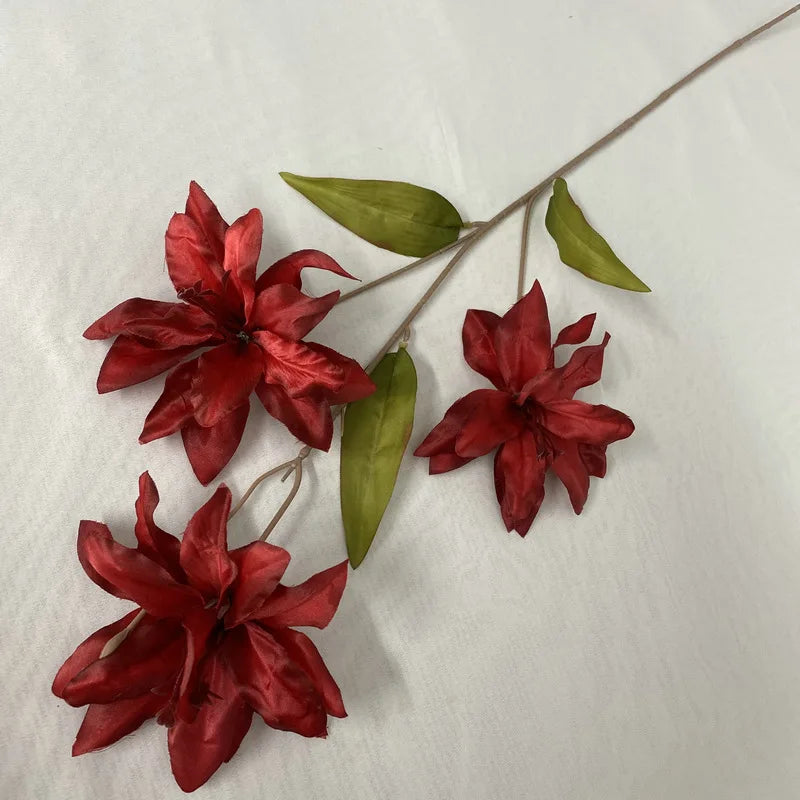 Red Series Artificial Flowers Peonies Roses Wedding Arch Holiday Party Decoration Fake Flower Simulation Rose Plant Floral