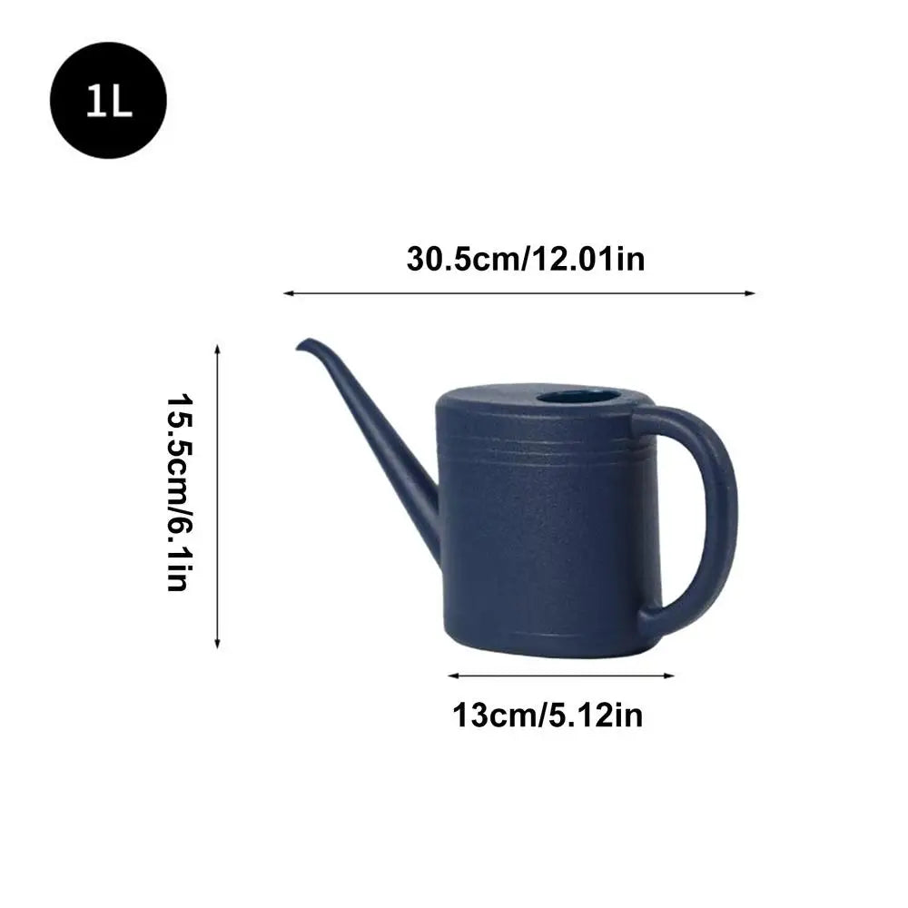 Watering Pot Portable 1L Jug Long Spout Small Watering Can For Balcony Patio Horticulture Outdoor Indoor Garden Home Landscaping
