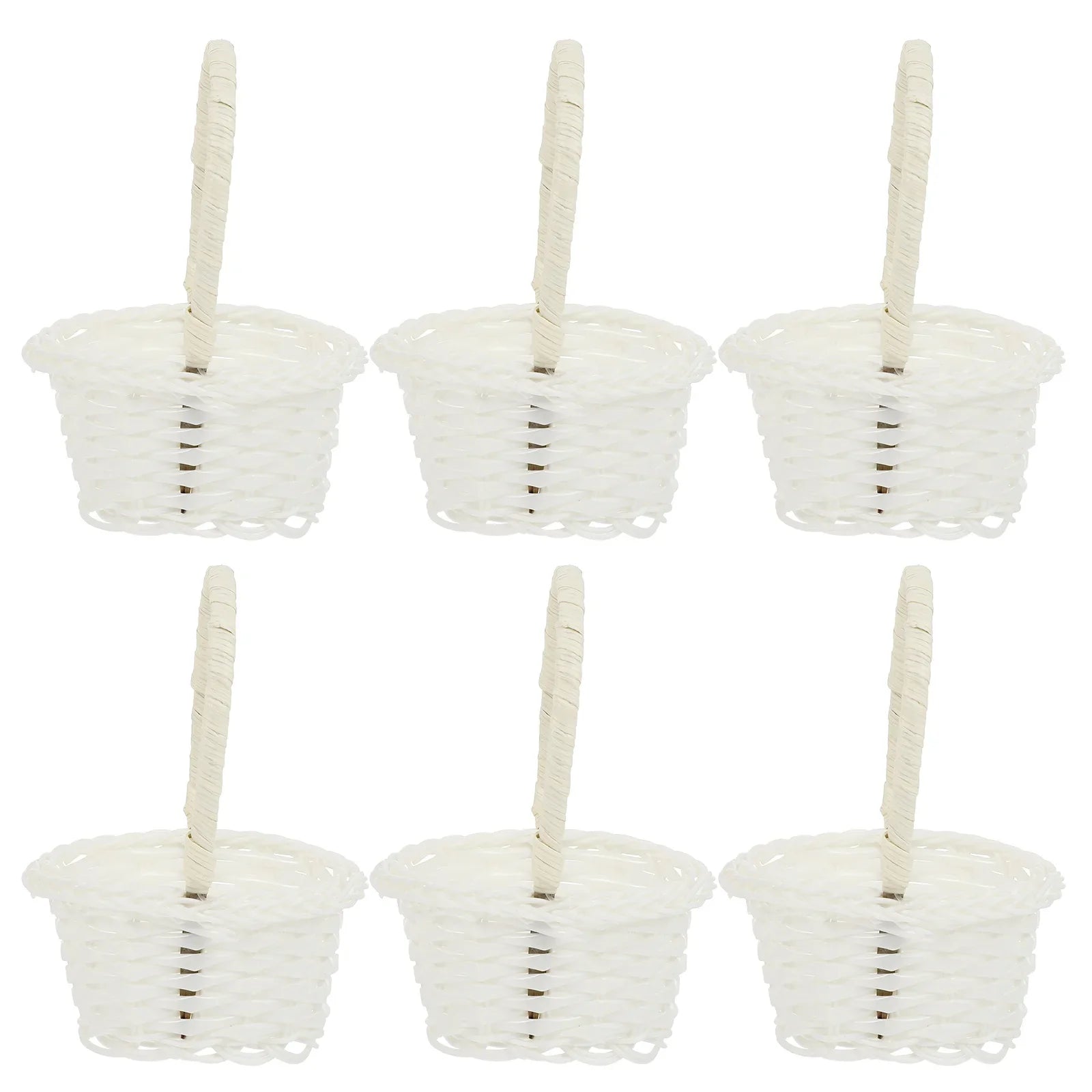 6pcs Woven Storage Baskets Rattan Basket For Home Hotel Organization Natural Decorative Picnic Snack Hamper Picking Planting