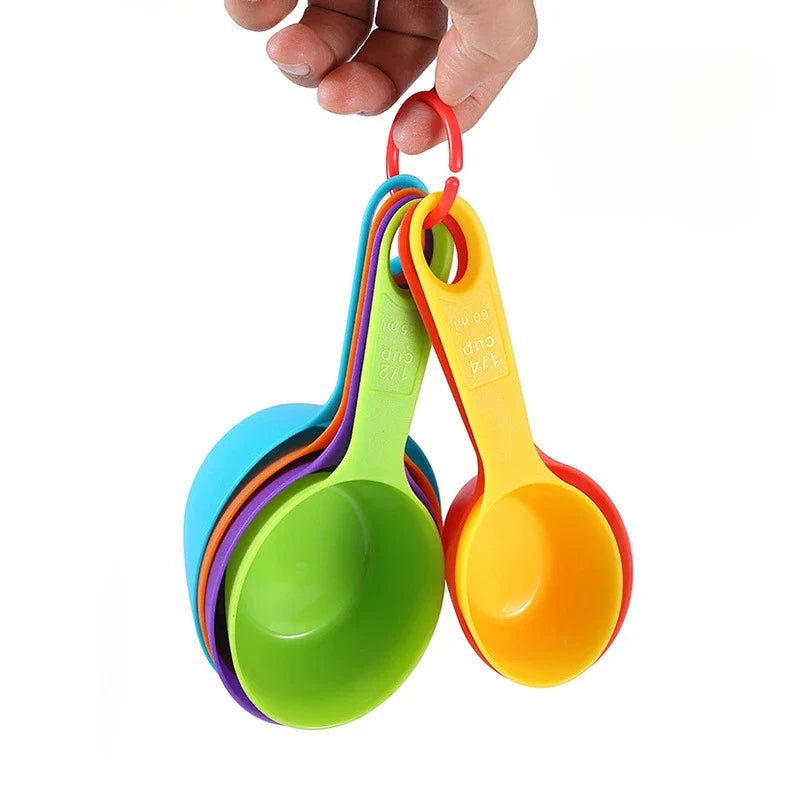 12pcs Baking Tools Kitchen Measuring Spoon Set Plastic Measuring Cup With Scale Measuring Milk  Coffee Spoon Kitchen Gadgets