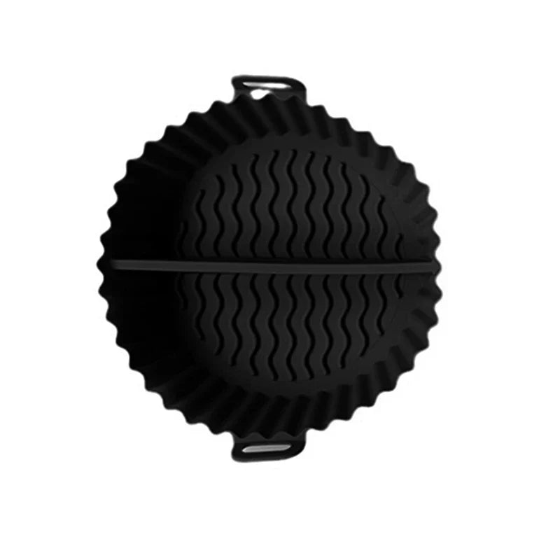 1Pcs Silicone Air Fryer Oven Baking Tray Pizza Fried Chicken Basket Pad Air-fryer Pot Food Plate Reusable Airfryer Pan Liner