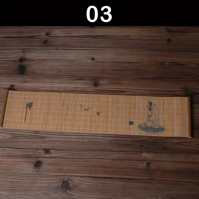 Tea Cup Mat Bamboo Weaving Heat Resistent Bamboo Table Placemat Tableware Zen Table Runner Coasters Tea Ceremony Accessories