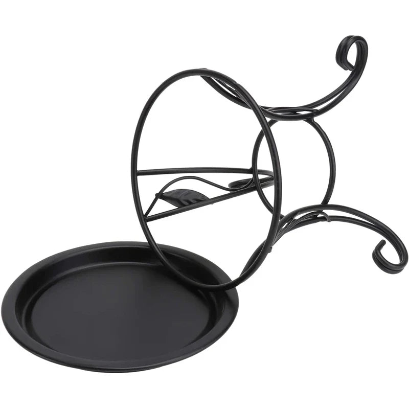 SOFT-Flower Stool Metal Flower Stand,European Style Stool Balcony Floor Garden Flower Pot Planter Holder Decor Plant Shelve