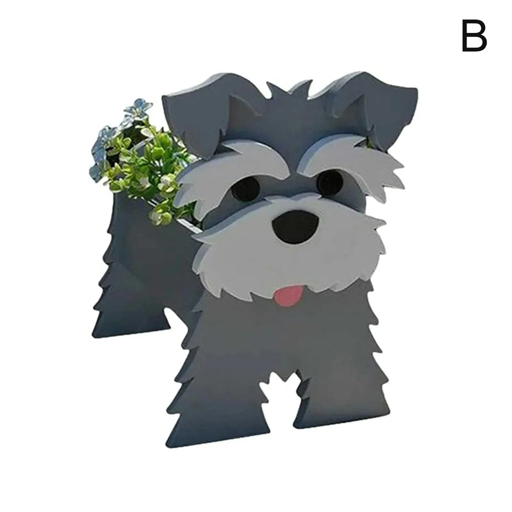 Cute Animal DIY Flower Planter PVC Pet Dog Potted Garden Yard Decoration Plant Container Holder Decor Garden Flower Pots  Orname