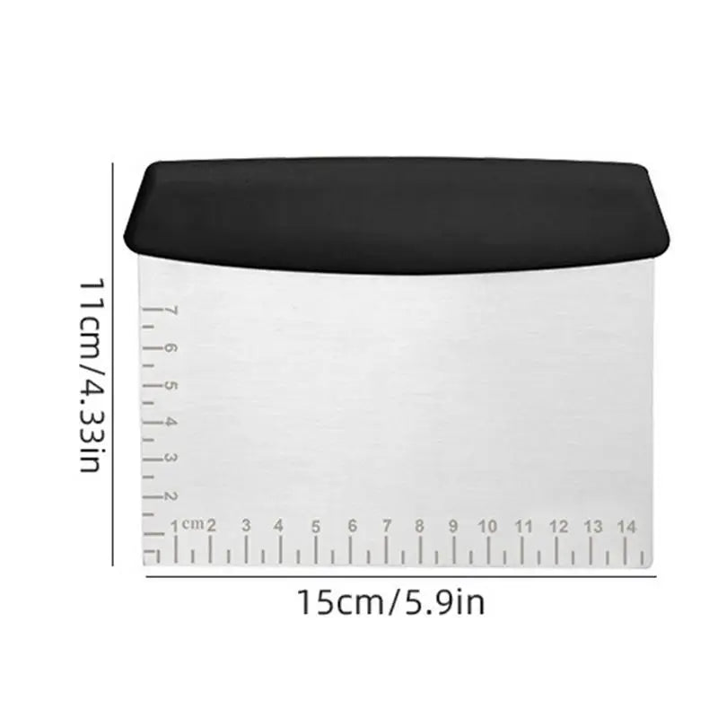 Dough Cutter For Bread Dough Cutter And Scraper Tool Kitchen Dishwasher Safe Stainless Steel Pizza Cutter Pastry Scraper With