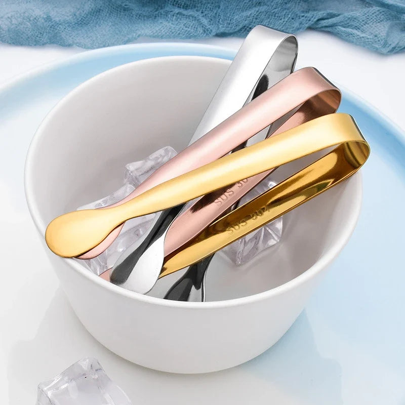 Ice Tong 304 Stainless Steel Clip Bar Ice-Cube Picker Food BBQ Clip Barbecue Clip Ice Clamp Tool Kitchen Utensils