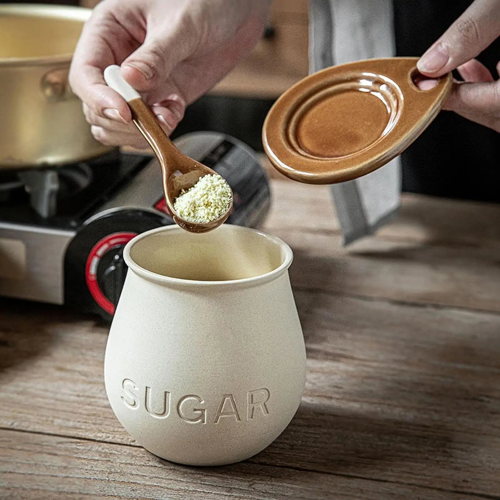 Sugar Pot Set Kitchen Food Storage Container for Restaurant Countertop Home