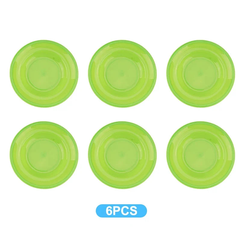 6Pcs Plastic Dinner Plate Dessert Plate Reusable Suitable For Picnic Kitchen Dishwasher Safe Dinner Plate For Home Parties