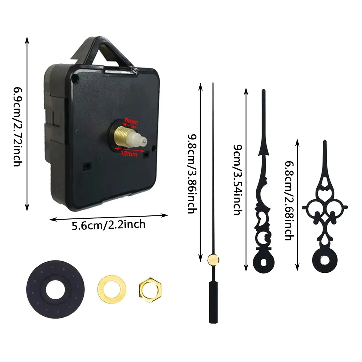 Quartz Wall Clock Movement Mechanism Replacement Motor Repair DIY Tool Part Kit