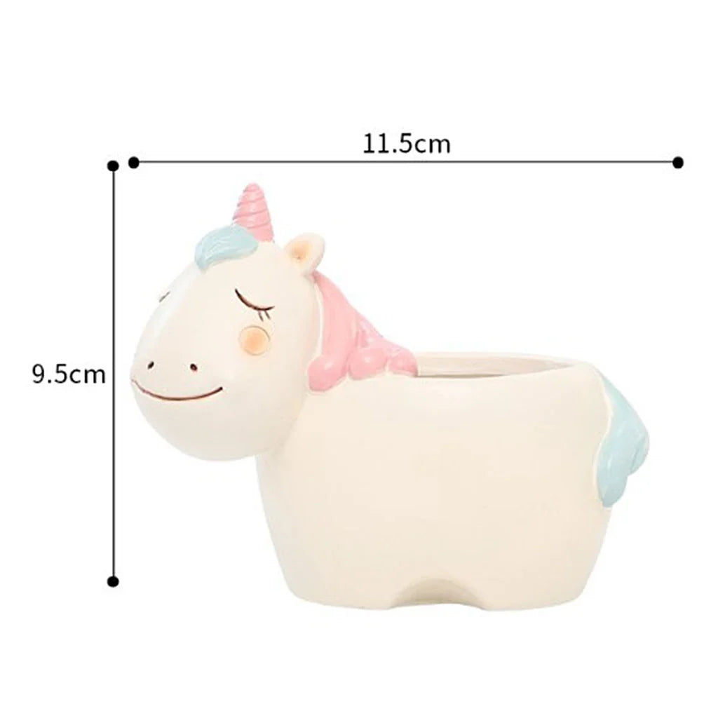 Cute Animal Flower Pot Creative Resin Garden Succulent Planter Home Office Desk Decor Herb Storage Box Plant Container
