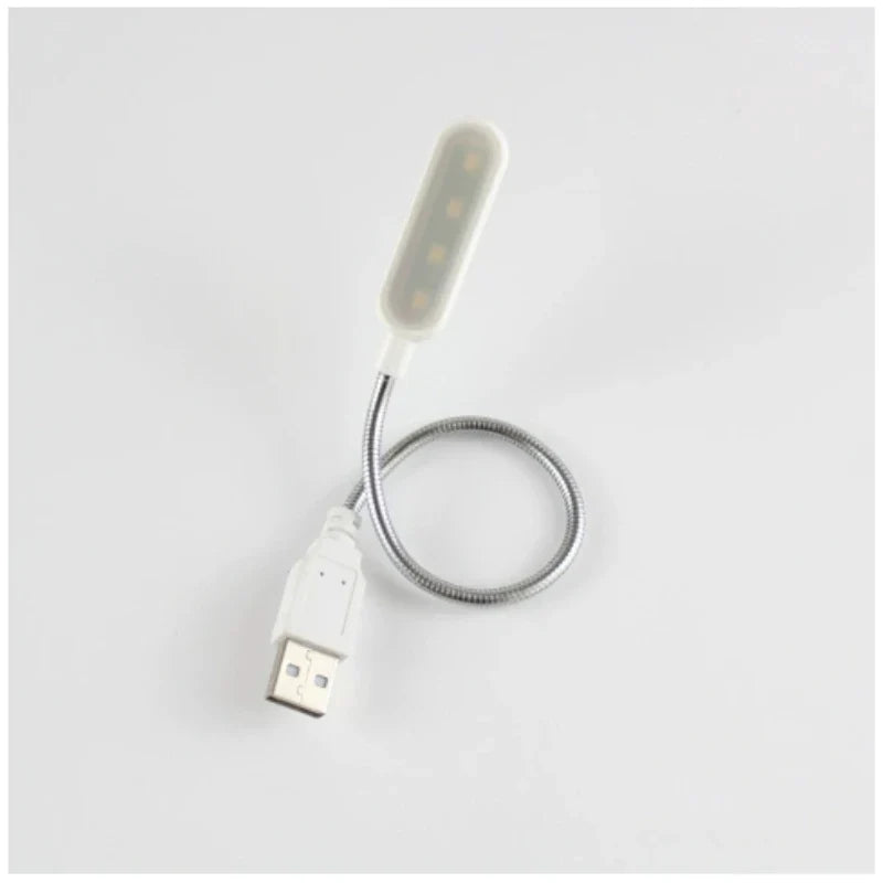 Portable USB LED Notebook PC Mini Book Light Reading Light Table Lamp Flexible 6leds USB Lamp for Power Bank Laptop Computer