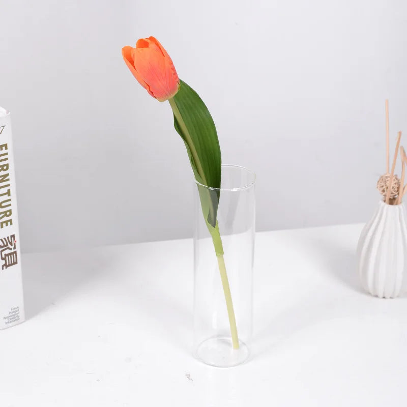 2pc 363cm High-end Hand Moisturizing Tulip Flower Flower Arrangement Bonsai Material Home Wedding Photography Props Artificial F