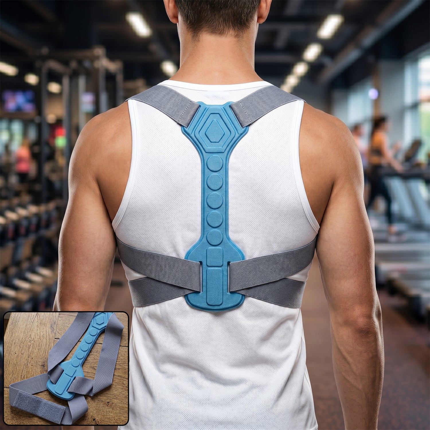 Ergonomic Adjustable Back Posture Corrector Support Belt (1 Pc Medium)