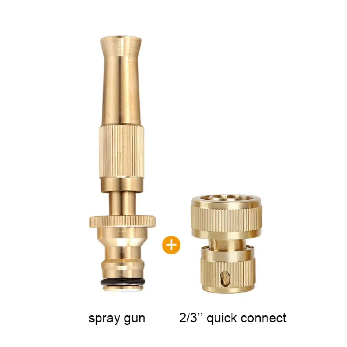 High-Pressure Spray Gun, Alloy Direct Spray Gun Set, Copper Garden Hose Nozzle with Quick Connect Kit for Washing & Watering