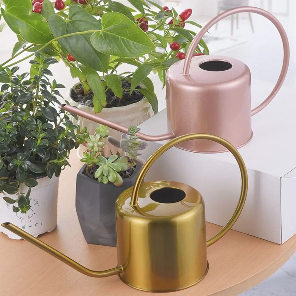Stainless Steel Watering Can Comfortable Rustproof Leakproof Watering Pot Large Capacity Thickened Long Spout Watering Can