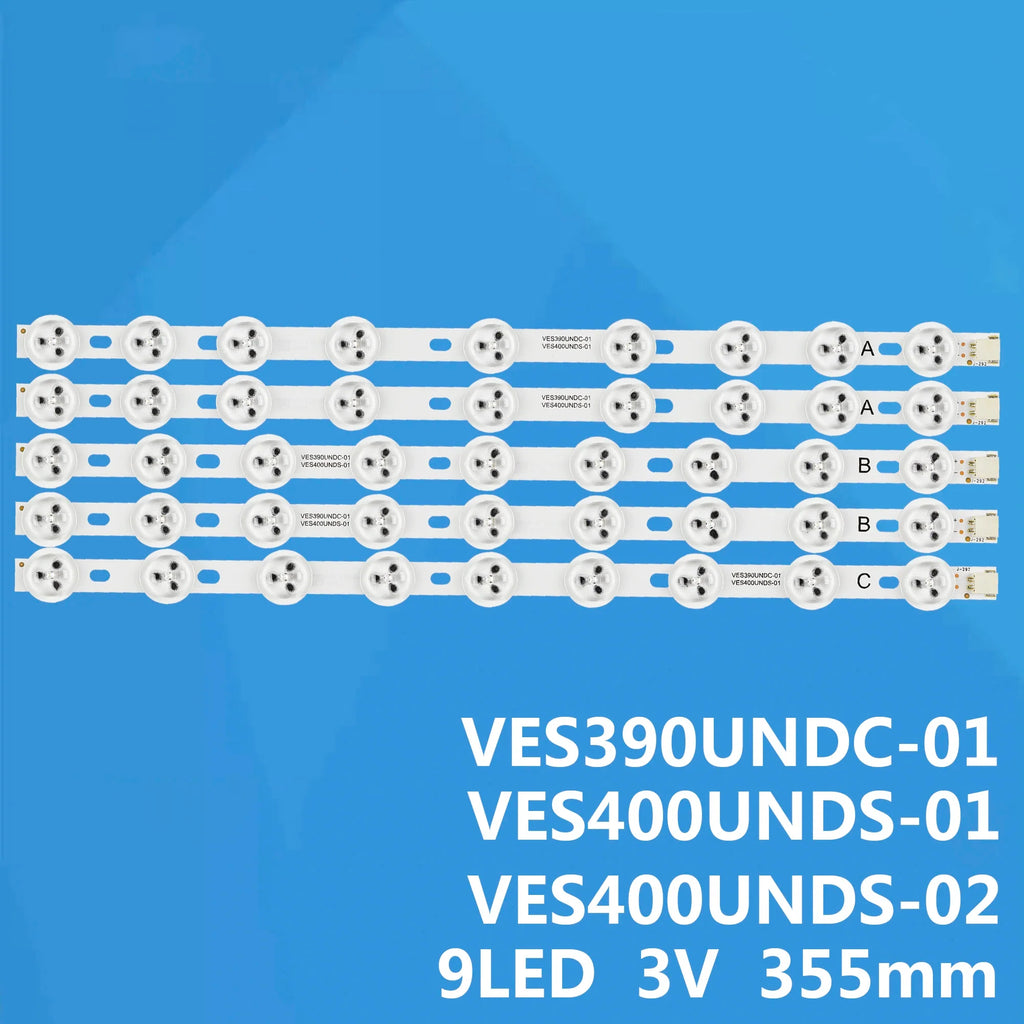 5pcs x LED Backlight Strip for 40" NDV REV1.0 VES400UNDS /DC VES400UNDC-01 39FHD-CNOV LC-39LD145K 40L3453DB 40PFL3018T/12