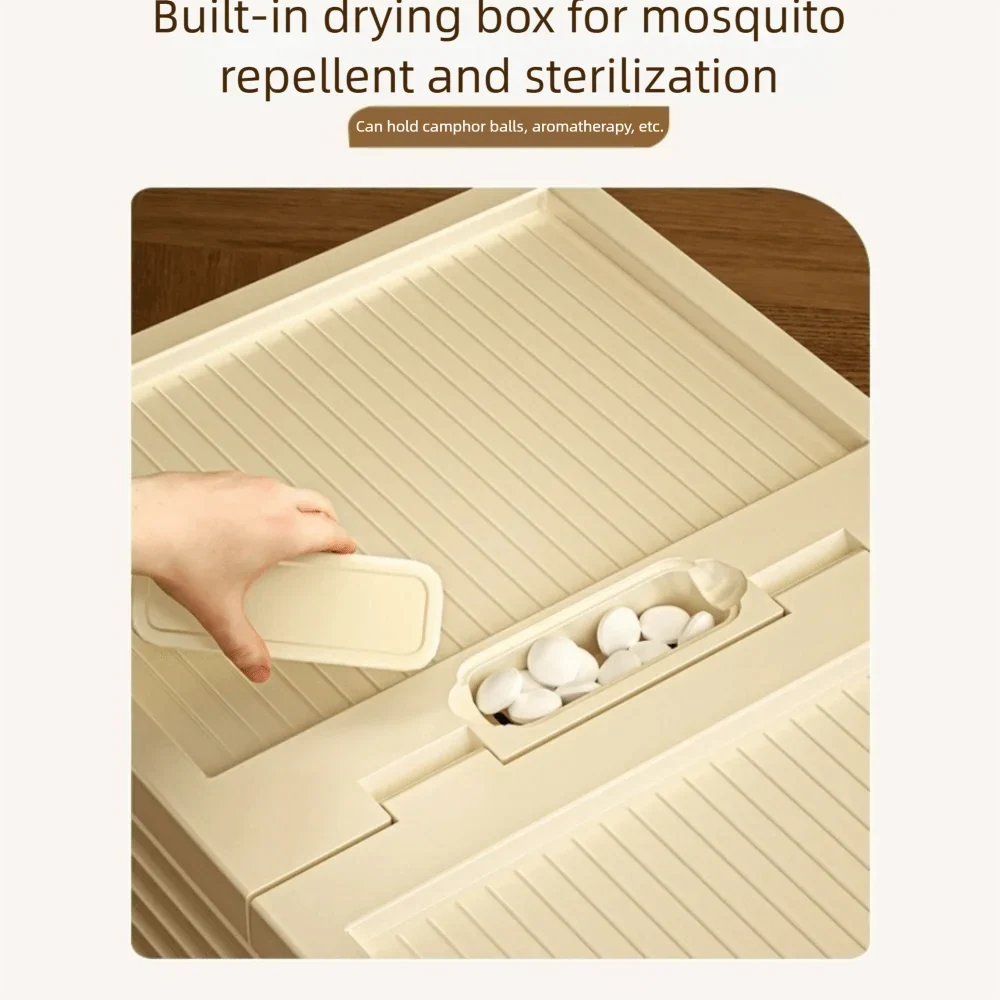 Household Plastic Drawer Organizer Foldable Pull Out Cabinet Storage Stackable With Handle Kitchen Organizers Desktop Sundries
