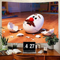 1PC Puss in Boots Humpty Dumpty Funny Cracked Egg Tapestry Modern Polyester Wall Art Living Room Bedroom Dorm Decor Gift for Mov