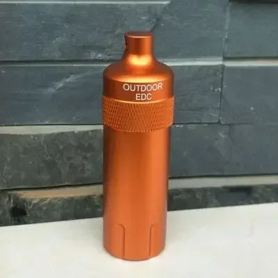 Outdoor CNC Waterproof Emergency First Aid Kits Safety Survival Equipment Aluminium Pill Bottle Camping EDC Storage Tank Box