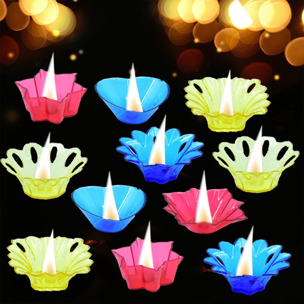 6004a Candle Cup With Multi Shape  (Multicolor)