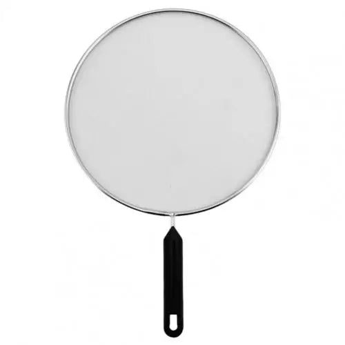 Kitchen Anti-Sputtering Mesh Hold Flour Sifter Handle Rust-Proof Stainless Steel Frying Pans Anti-Sputtering Mesh for Cooking