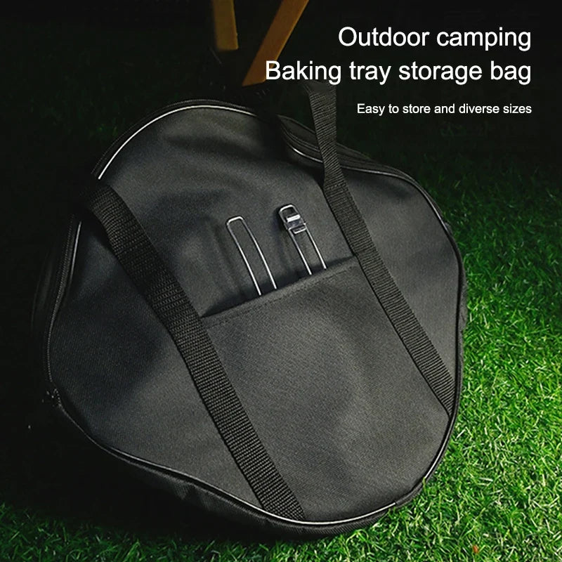 600D Oxford Grill Pan Storage Pouch Caryying Case Bag Waterproof Grilling Pan Pouch Skillet Bag Outdoor BBQ Tool For Kitchen