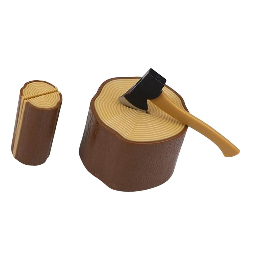 1:12 Axe and Wooden Stake Set Micro Landscape Mixed Model Supplies Mini Garden