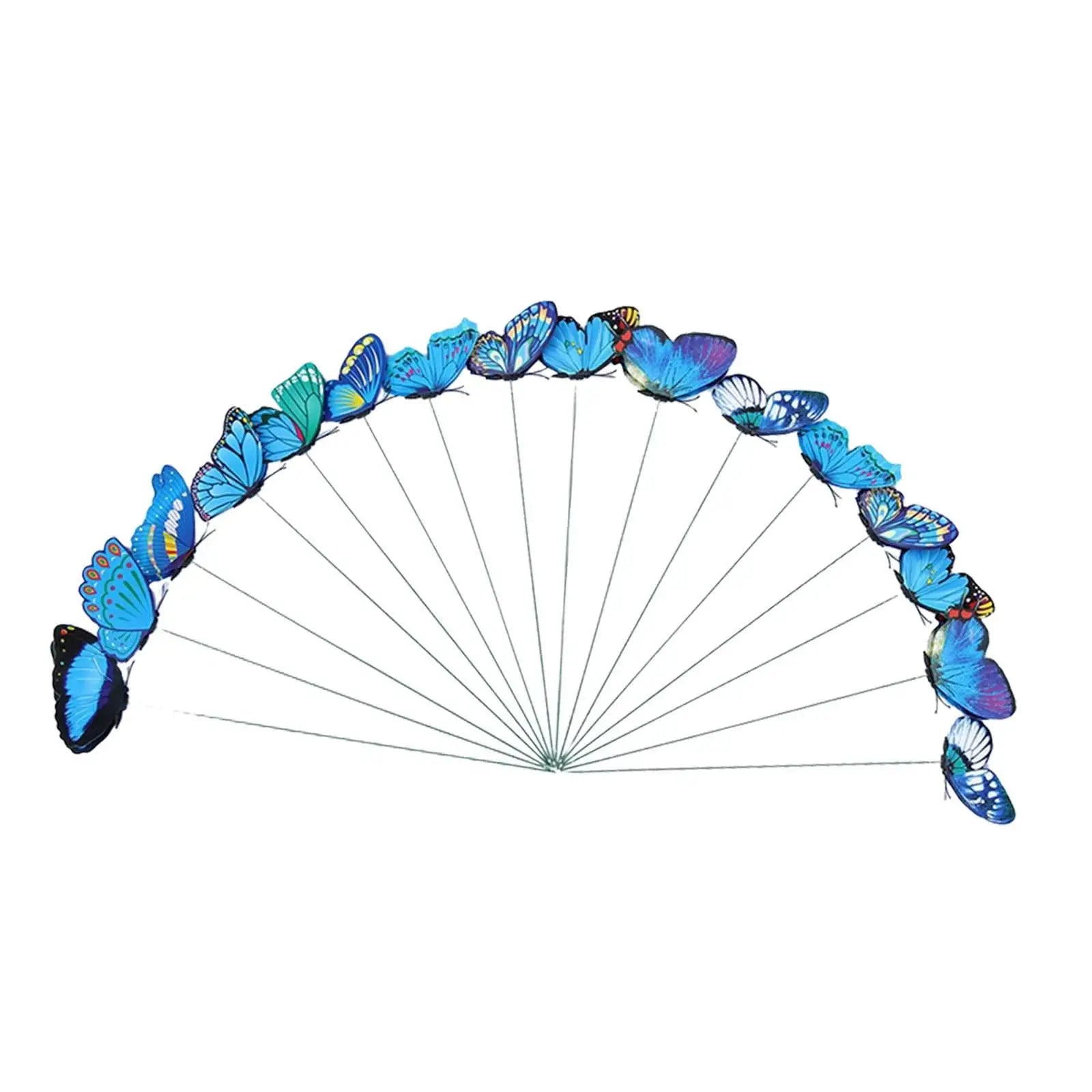 24Pcs Butterfly Garden Stakes Butterfly Decorations Outdoor Art Outside Planter Decorative Lawn Ornaments for Porch Plant Pot