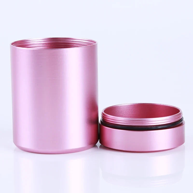 New Airtight Smell Proof Container Quality Stainless Steel Mini Tea Cans Herb Stash Jar Tea Coffee Storage Box Tea Caddies Box