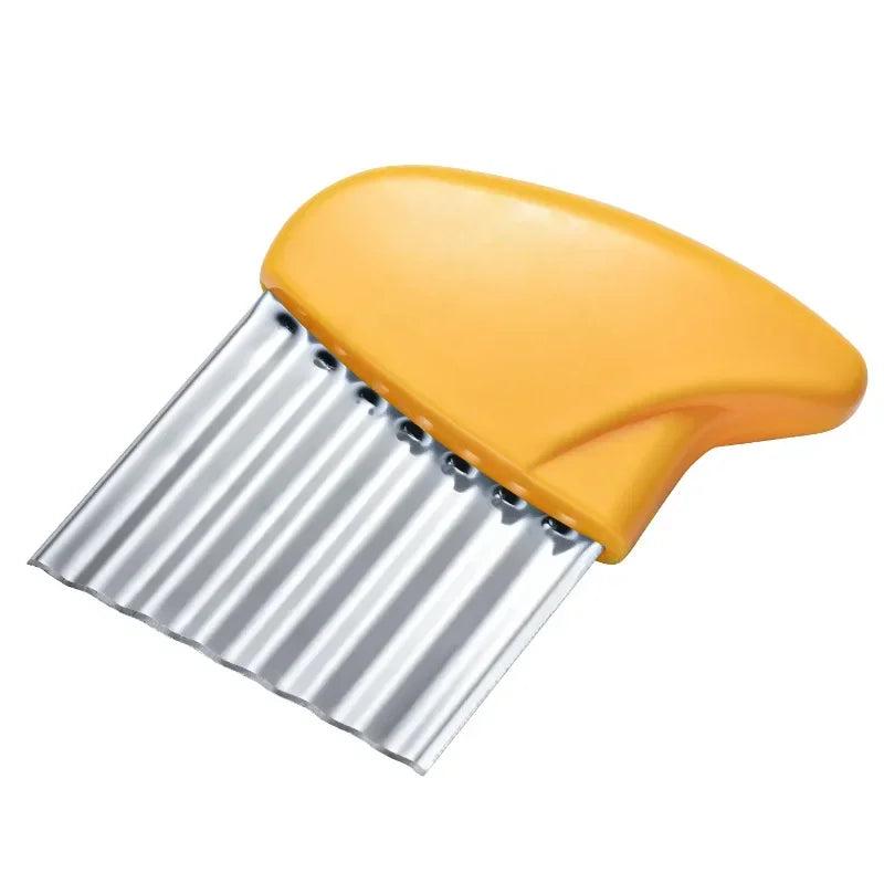 Potato Chip Slicer, Vegetable Fruit Cutter, Dough Chopper, French Fry Maker, Crinkle Wavy Kitchen Knife Tools Gadget