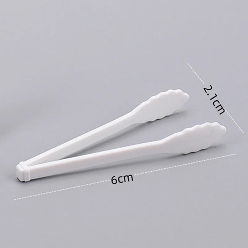 10Pcs Dollhouse Mini Cake Dessert Bread Clip Tweezers Food Clip Bread Tongs Model Tableware Cookware Kitchen Utensils Tools Toys
