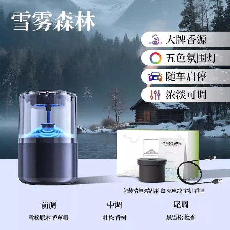 Smart Cloud Mist Car Diffuser Automatic Fragrance Sprayer Intelligent Air Freshener Luxury Scent Car Interior Decoration