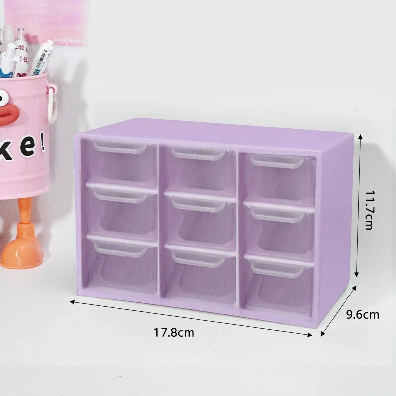 Multi-layer Desktop Storage Box Large Capacity Dustproof Organizing Box Multifunctional Transparent Six Grid Drawer Storage Box