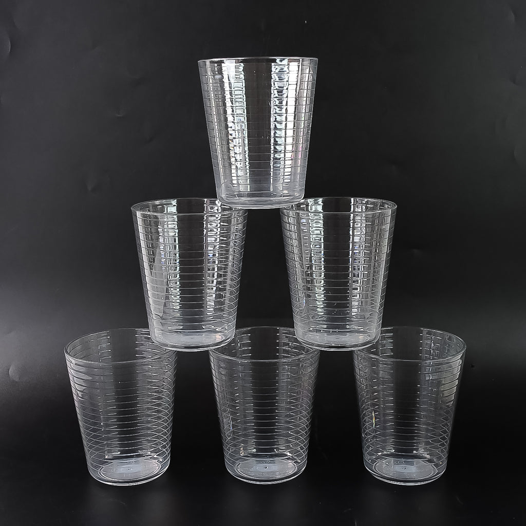 Apex Pyramid Ringo Plastic Glass  300ml Approx  Durable Crystal-clear Tumbler