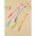 Kids Hair Braid Extensions with Clips | Fun Party Hair Accessories Pack of 6 (Color may vary)