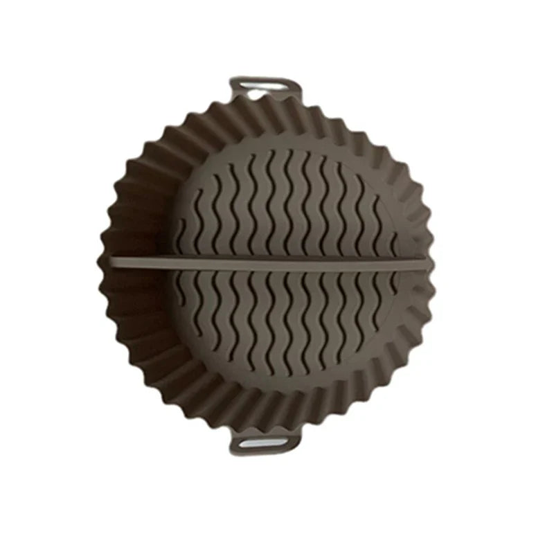1Pcs Silicone Air Fryer Oven Baking Tray Pizza Fried Chicken Basket Pad Air-fryer Pot Food Plate Reusable Airfryer Pan Liner