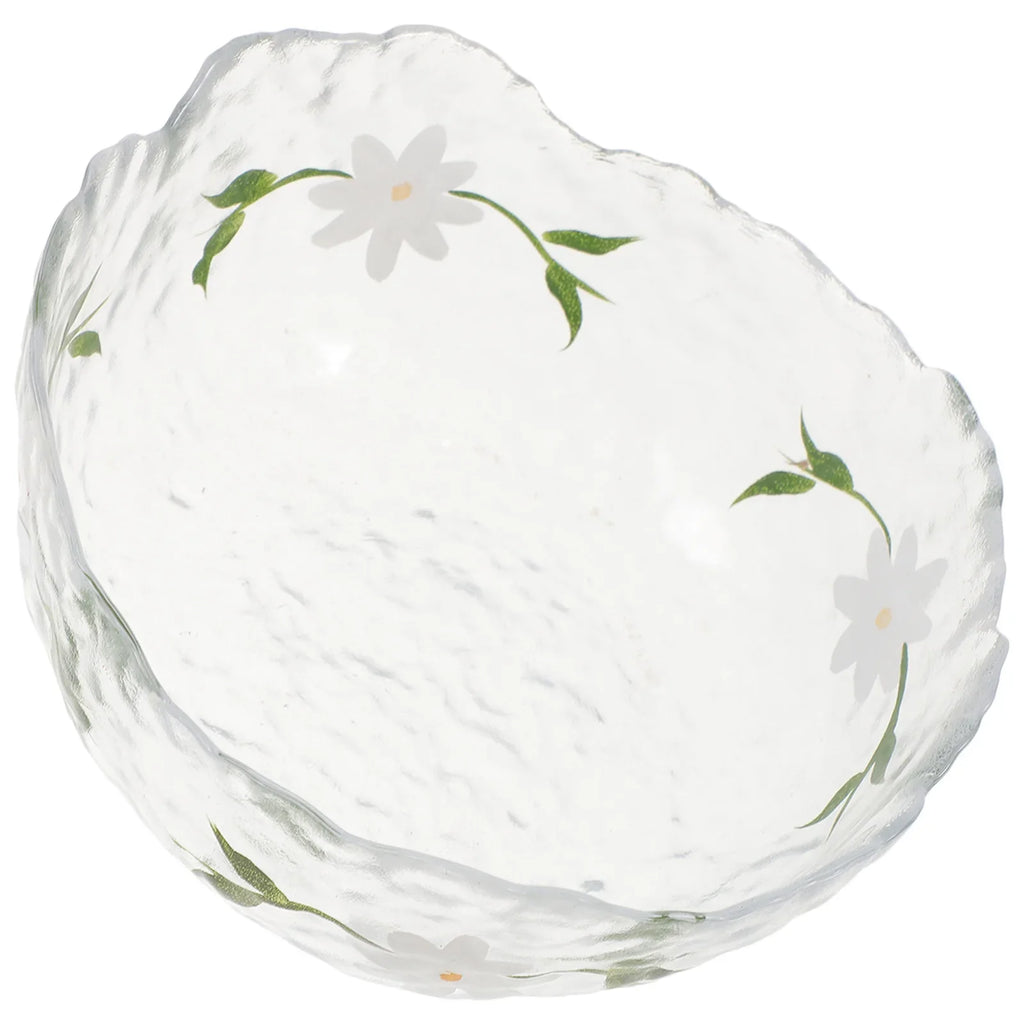 1Pcs Glass Fruit Bowl Exquisite Workmanship Smooth Surface Salad Dessert Snack Container Elegant Design for Parties and