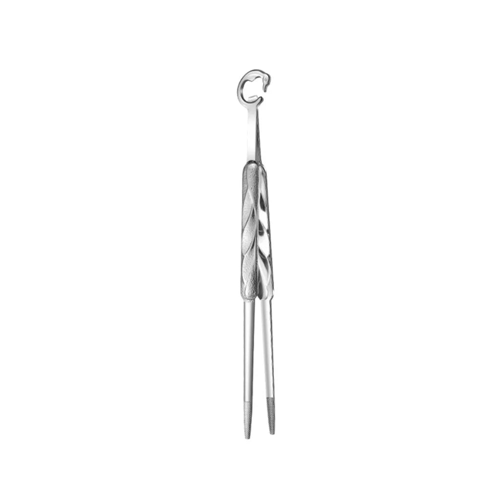 BBQ Tools Crane Shape Kitchen Food Tongs Anti-slip Tipped 304 Stainless Steel Barbecue Clip Extended Meat Clamp Hotel