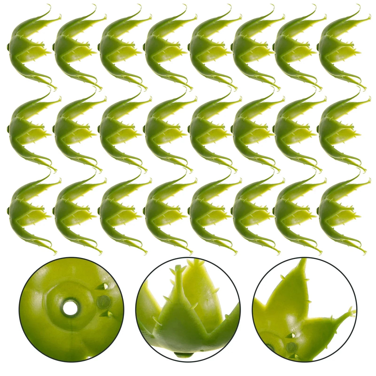 100Pcs Flower Calyxes Plastic Fake Artificial Rose Calyx Sepals DIY Craft Materials for Flower Stems Receptacles