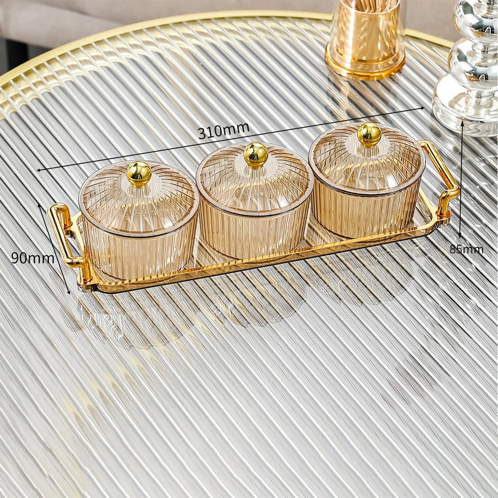 Platsic Caddy Serving Platter Condiment Tray Storage Container Dried Fruit Tray Fruit Snacks Serving Platter for Wedding Kitchen
