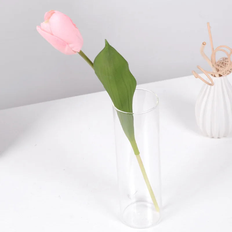 2pc 363cm High-end Hand Moisturizing Tulip Flower Flower Arrangement Bonsai Material Home Wedding Photography Props Artificial F