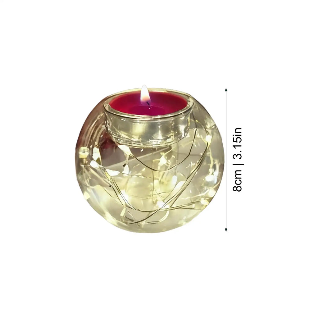 Floating Candle Holders Glass Heat Resistant Festive Table Centerpiece Christmas Tea Lights Candle Holder For Party Tree Wedding