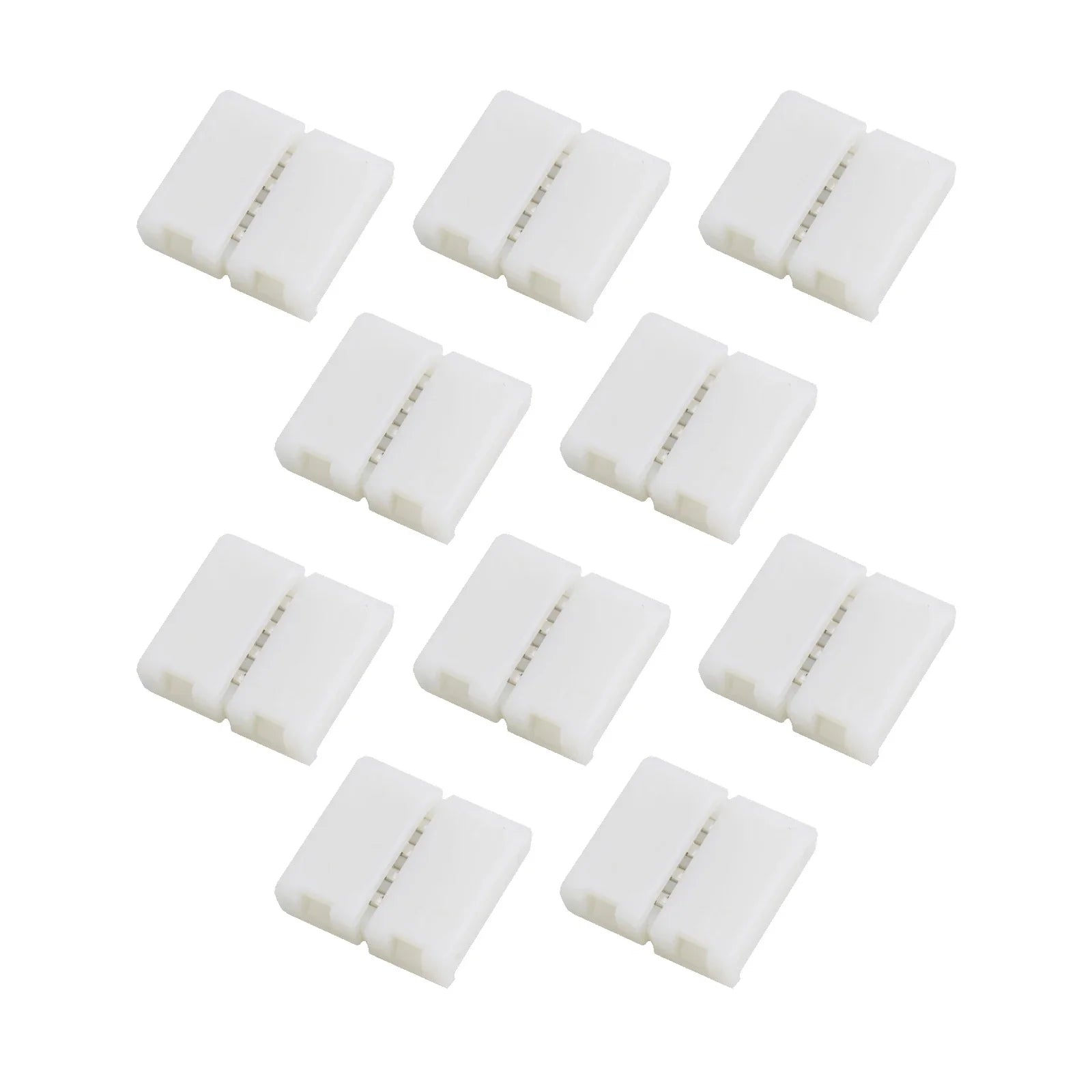 Connect Your RGB Strip Without Welding Using 10 PCS 4 Pin 10mm LED Strip Solderless Connector, Enjoy Seamless Connectivity