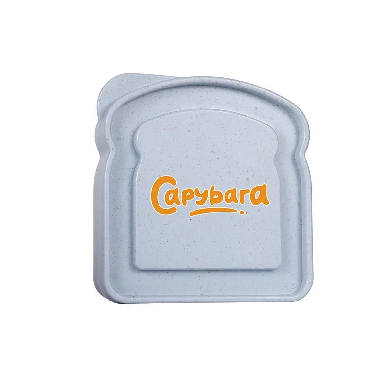 Capybara Sandwich Food Storage Case Container Salad Fruits Snack Storage Box with Lid Reusable Microwave Lunch Box Bread Case