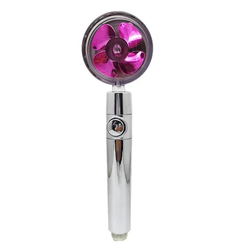 360 Degrees Rotating Turbo Power Shower Head Rain Shower Turbocharge Watering Can with Fan Bathroom Accessories Turbolux Showe