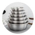 Stainless Steel Mixing Bowl Set 14Cm Large Capacity Rustproof Kitchen Food Container For Baking Soup Egg Whisking