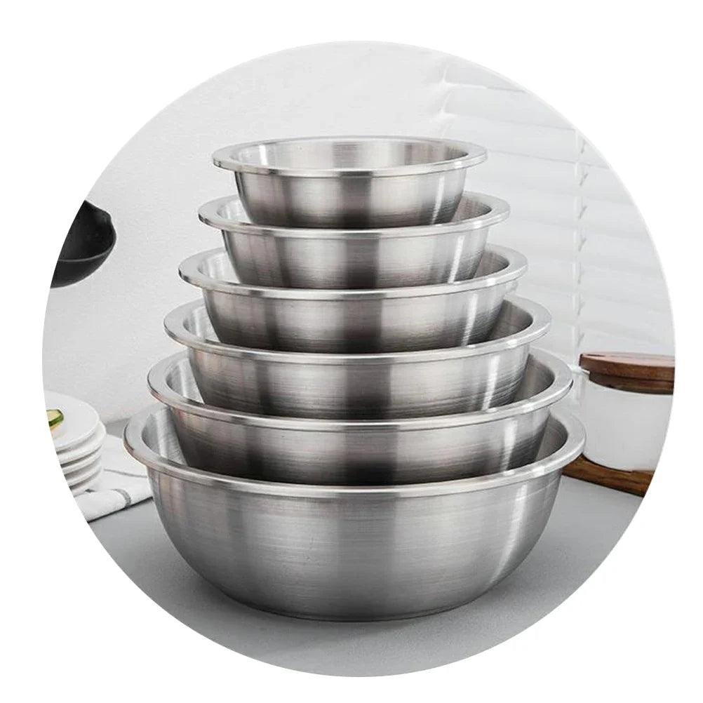 Stainless Steel Mixing Bowl Set 14Cm Large Capacity Rustproof Kitchen Food Container For Baking Soup Egg Whisking