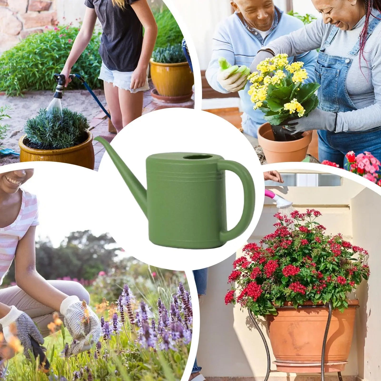 Flower Watering Can 1L Portable Waterer Long Spout Small Watering Can For Balcony Patio Horticulture Outdoor Indoor Garden Home