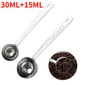 30/15ml Stainless Steel Coffee Scoop Thicken Tablespoon Measuring Spoon Long Handle Coffee Spoon for Cafe Making Kitchen Tools