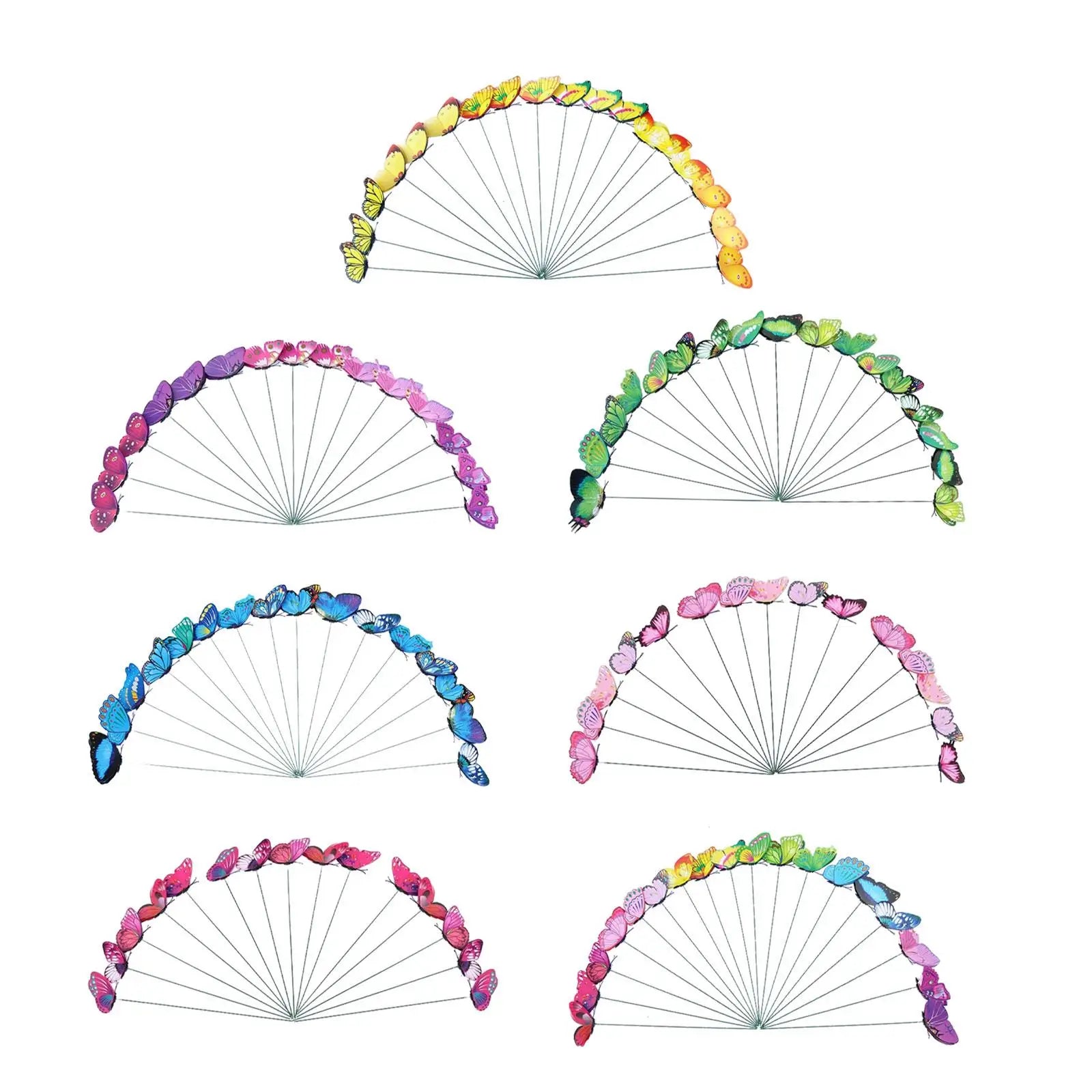 24Pcs Butterfly Garden Stakes Butterfly Decorations Outdoor Art Outside Planter Decorative Lawn Ornaments for Porch Plant Pot